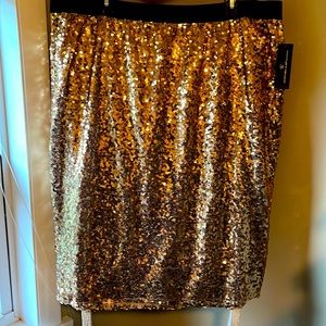 NWT Lined SEQUIN skirt 💥 size 0x